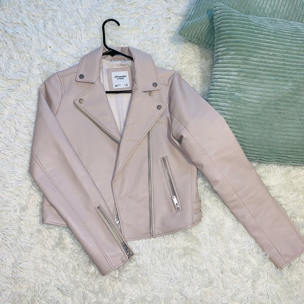 Abercrombie and Fitch leather moto jacket
